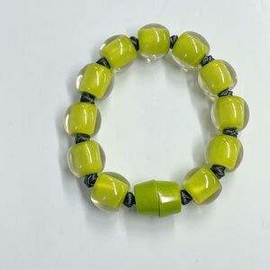 Chunky Green Beaded Bracelet